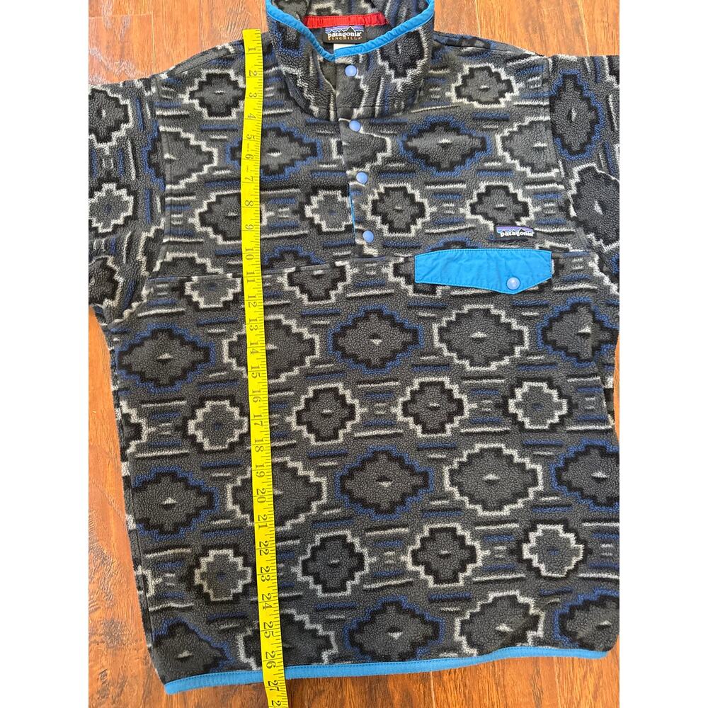 Patagonia Synchilla Snap-T Sweater Mens Small Gray Blue Yanaba Forge Aztec - Picture 6 of 7